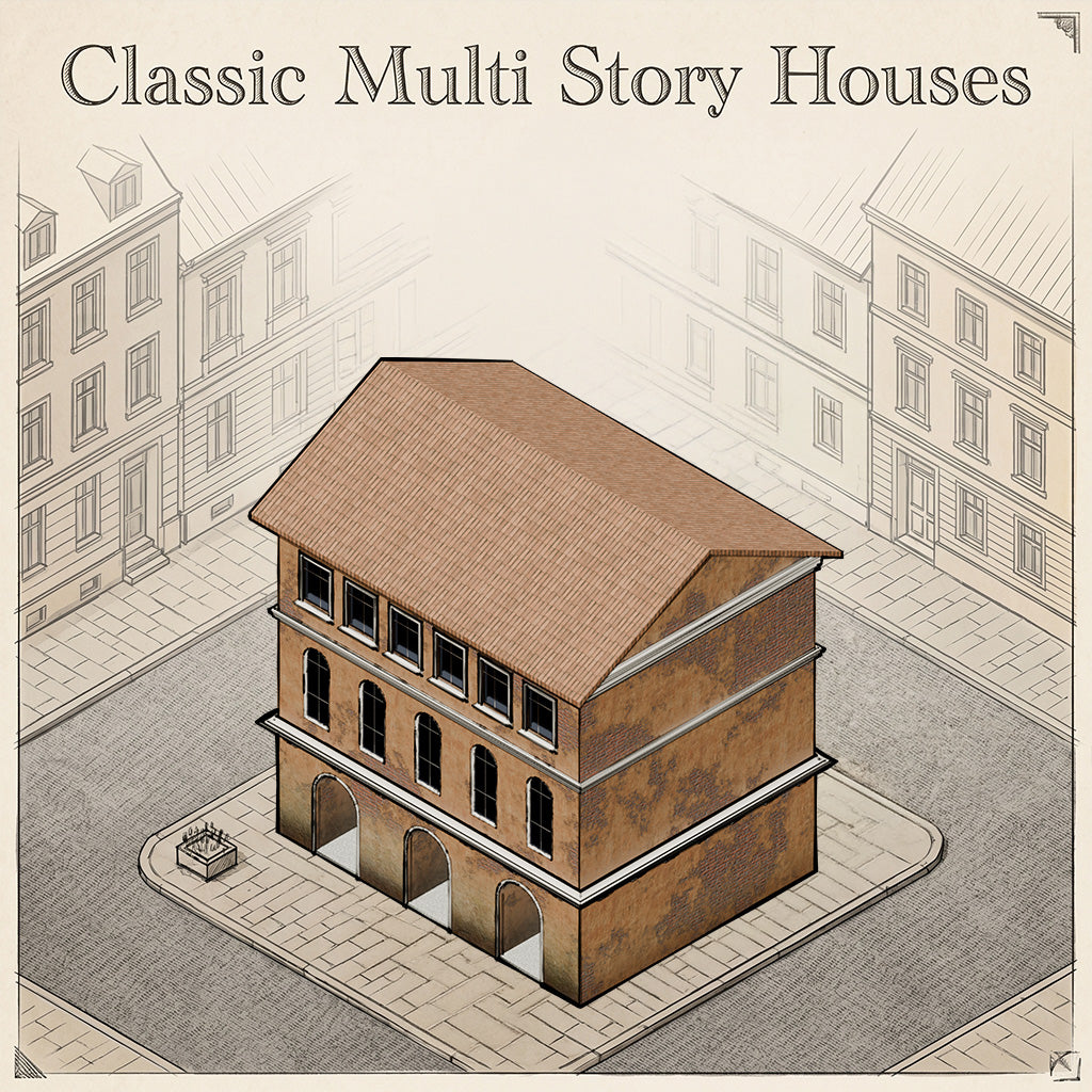 Isometric Classic Multi Story Houses