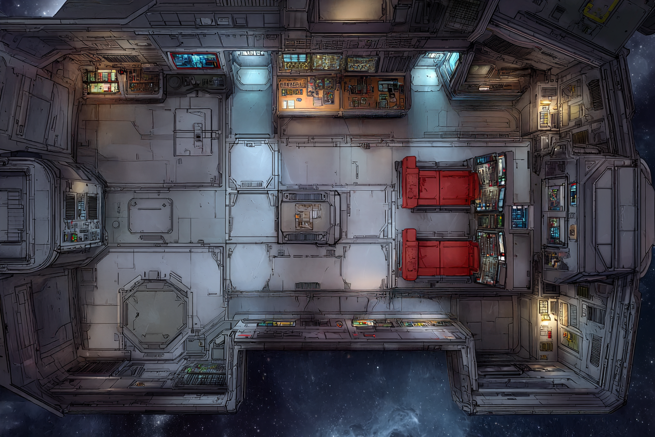 RPG Maps - 434 Sci-Fi Interiors and Outdoor Maps