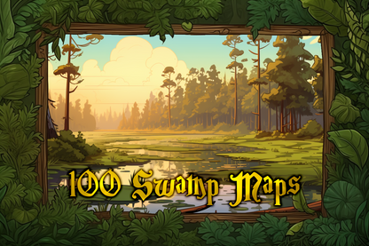 100 Swamp Maps - For Kids