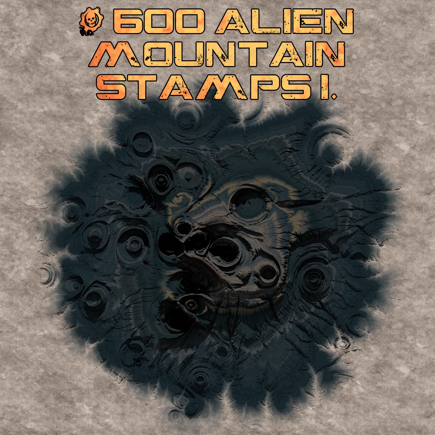 600 Alien Mountain Stamps I.