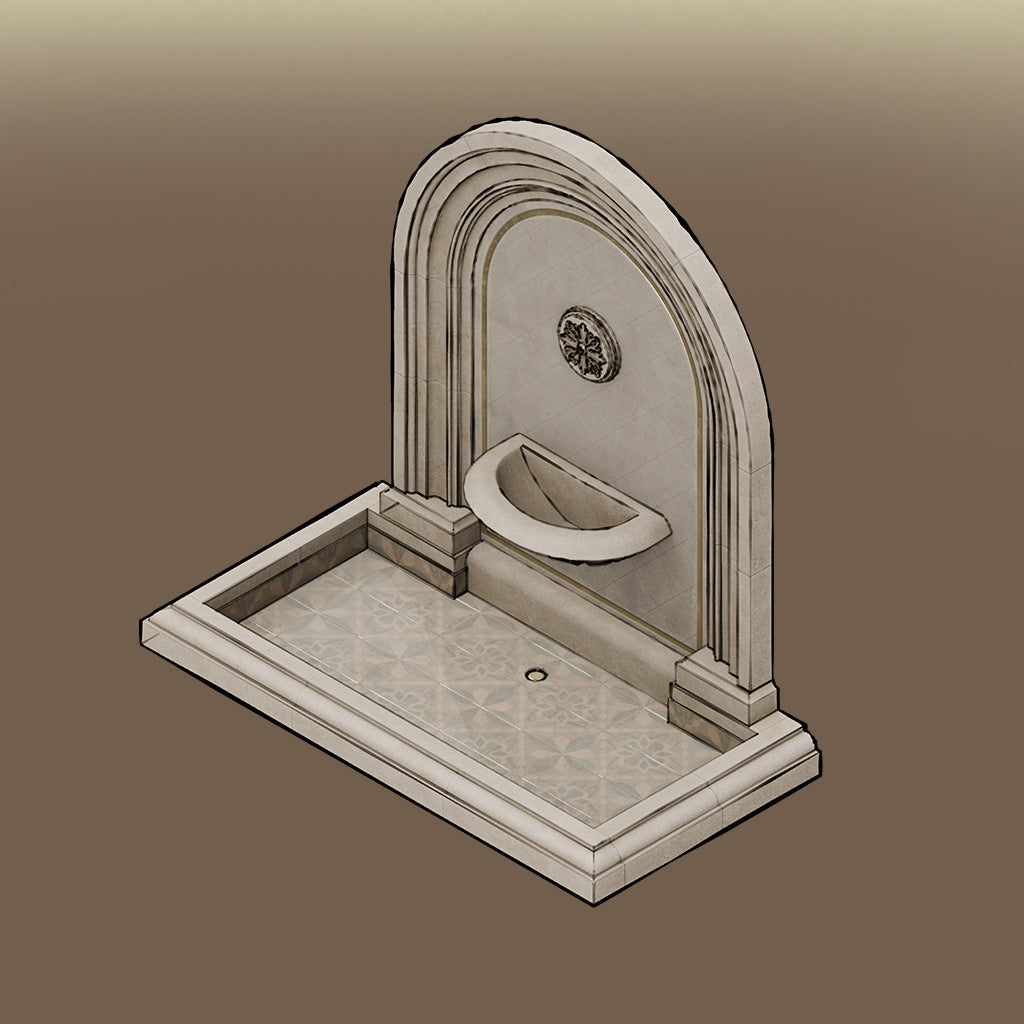 Isometric Fountains and Wells