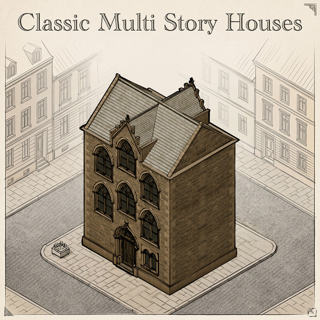 Isometric Classic Multi Story Houses