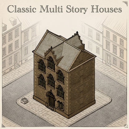 Isometric Classic Multi Story Houses