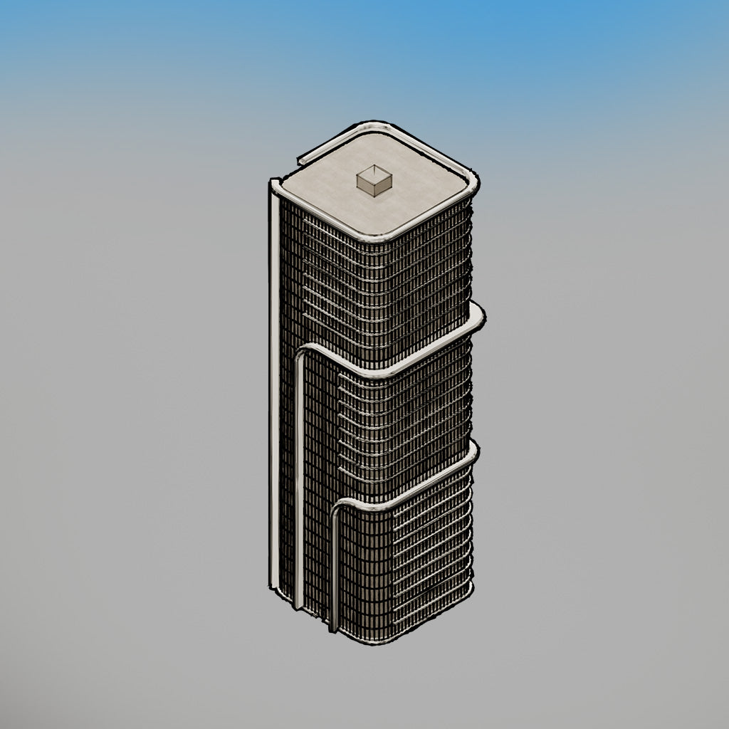Isometric Modern Apartment Buildings