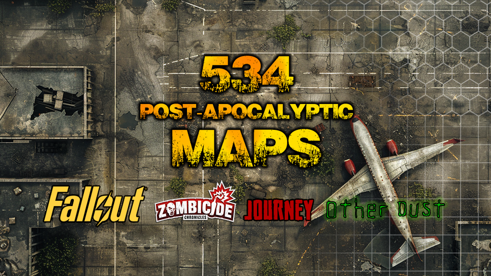 534 Post-Apocalyptic Maps – W Fantasy and RPG