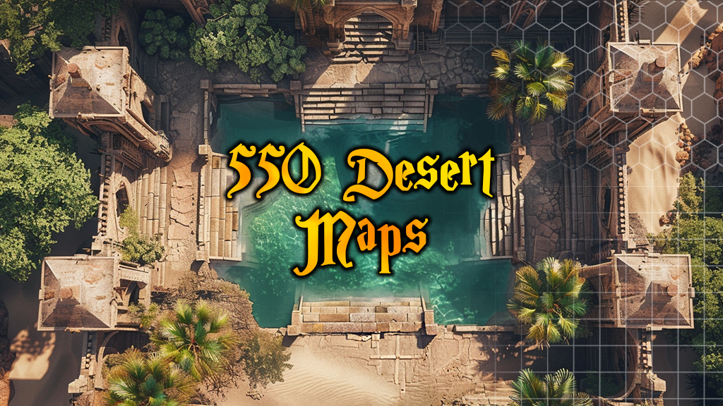 550 Desert RPG Maps from Arid Worlds