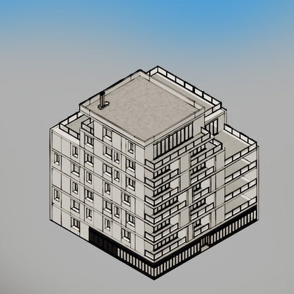 Isometric Modern Apartment Buildings