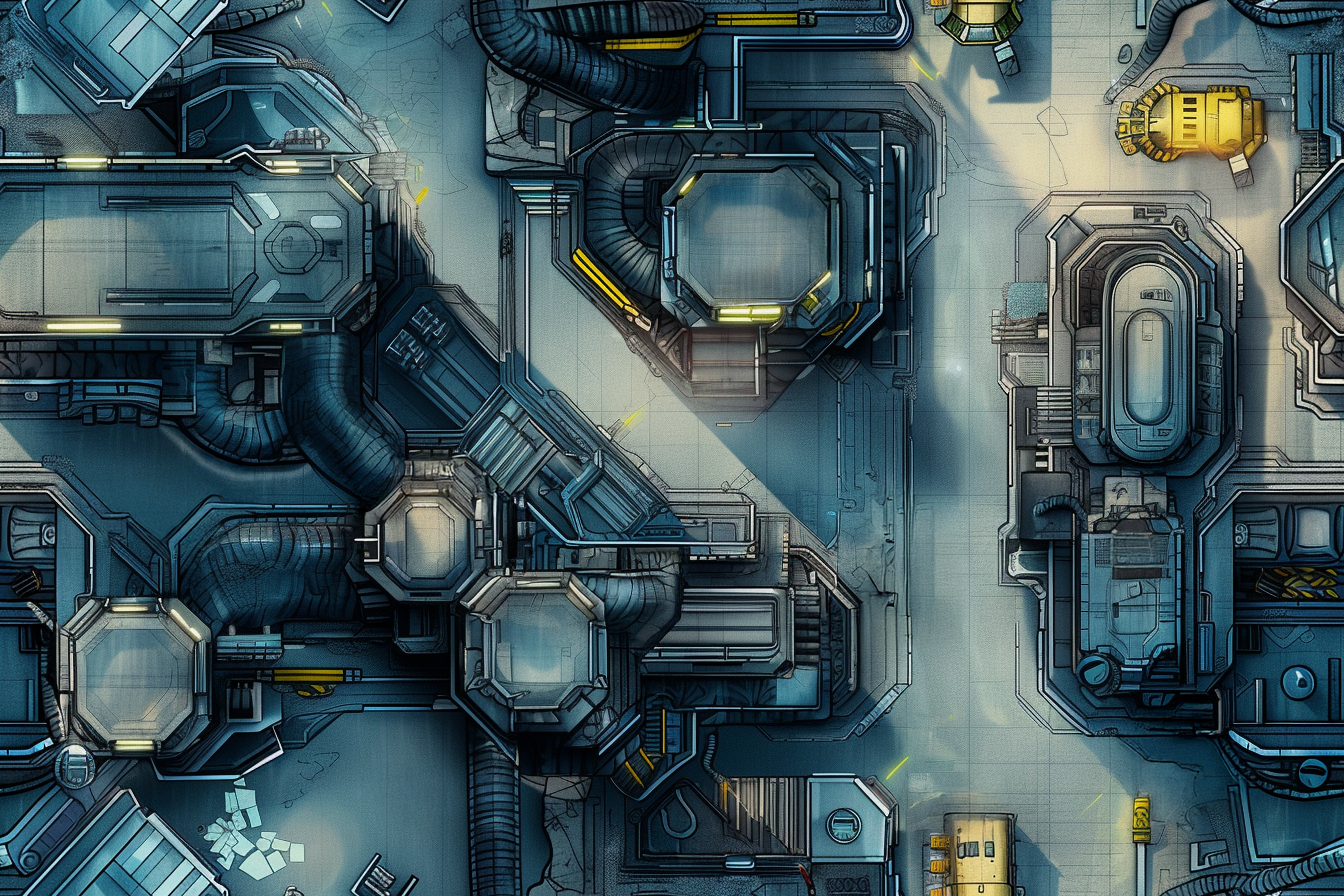 RPG Maps - 434 Sci-Fi Interiors and Outdoor Maps