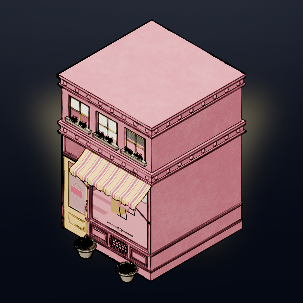 Free Isometric Buildings