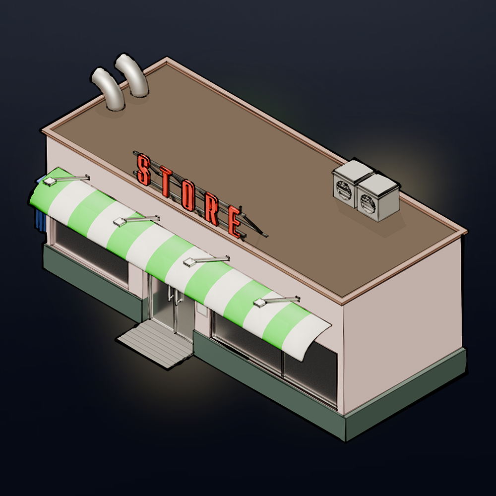 Free Isometric Buildings