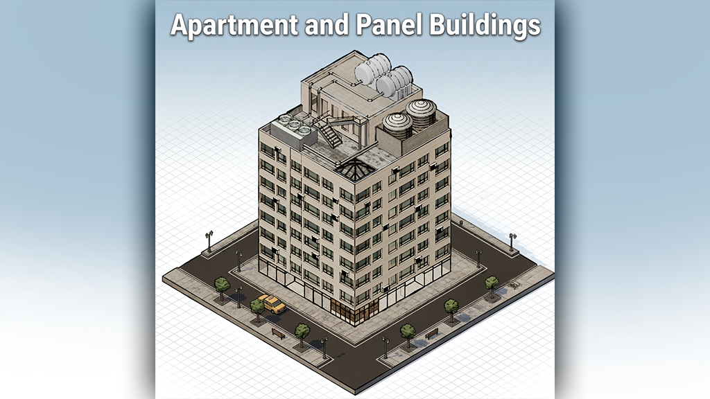 Isometric Apartment and Panel Buildings