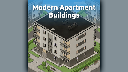 Isometric Modern Apartment Buildings