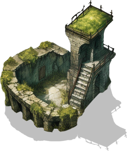 262 Mossy Ruins - For RPG Map Making