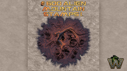 600 Alien Mountain Stamps I.