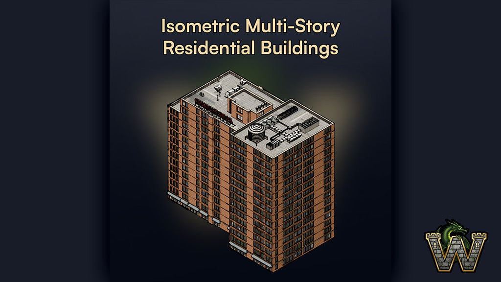 Isometric Multi Story Residential Buildings