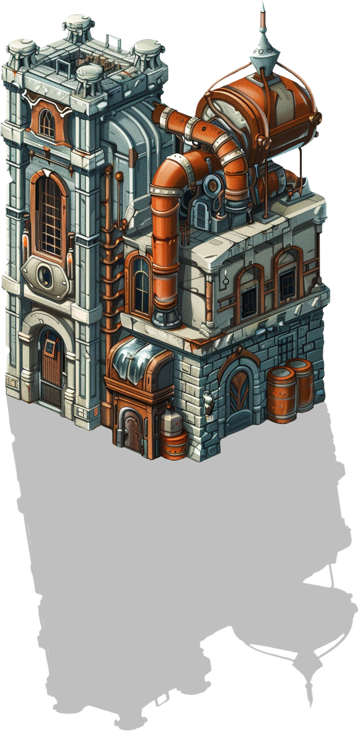 127 Steampunk Buildings