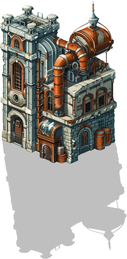 127 Steampunk Buildings