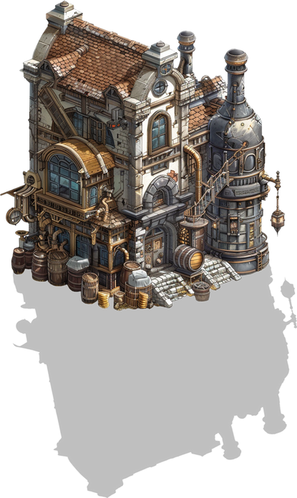 127 Steampunk Buildings